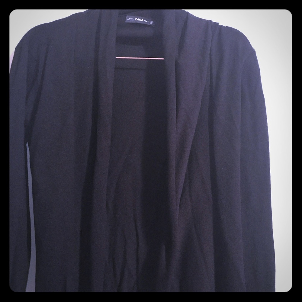 Zara black tie cardigan!